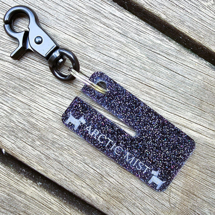 Black Glitter Poo Bag Carrier & Swivel Hook