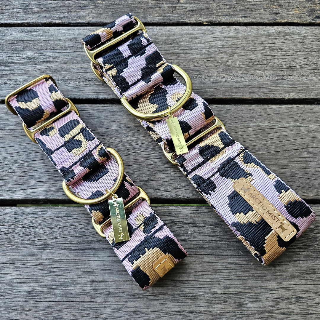 Blush Leopard Martingale Collar