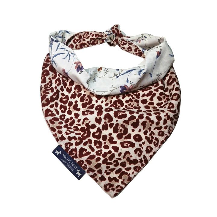 Floral Leopard Reversible Tie Up Bandana