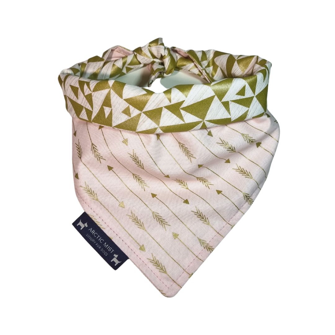 Gold Arrow Reversible Tie Up Bandana
