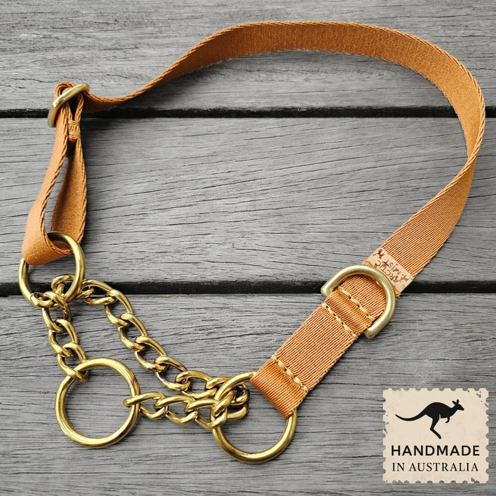 Caramel Latte Adventure Chain Martingale Collar