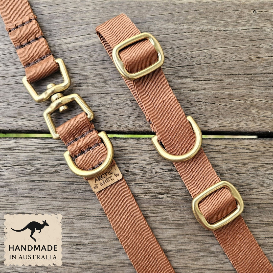 mocha mousse chocolate brown dog training head halter slip lead