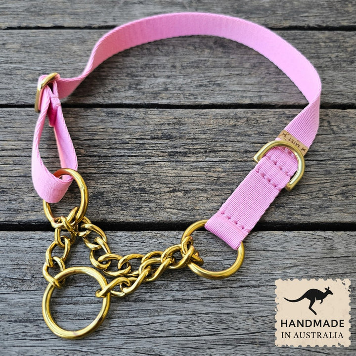 Candy Pink Adventure Chain Martingale Collar