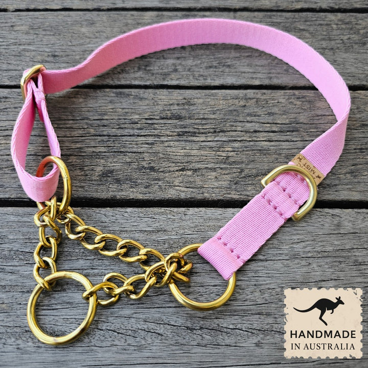 Candy Pink Adventure Chain Martingale Collar