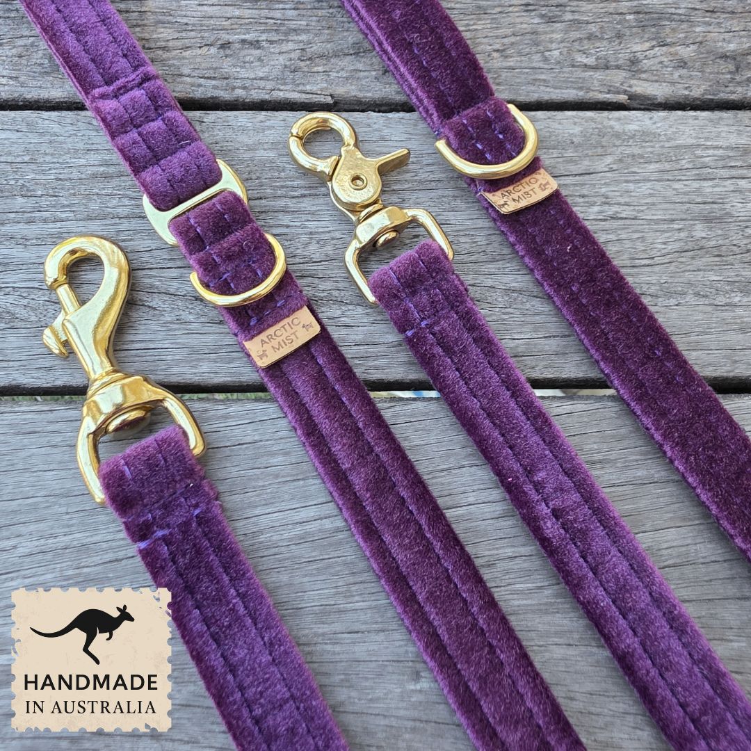 Midnight Plum Luxury Velvet Harness