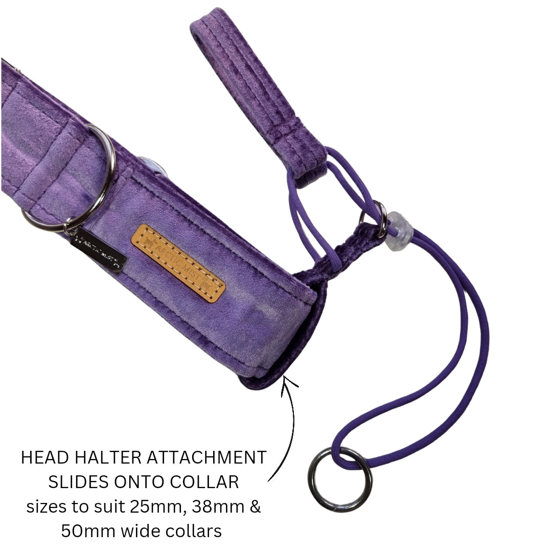 Black Luxury Velvet Head Halter Attachment