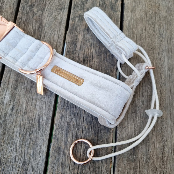 Champagne Velvet Head Halter Attachment (sample)