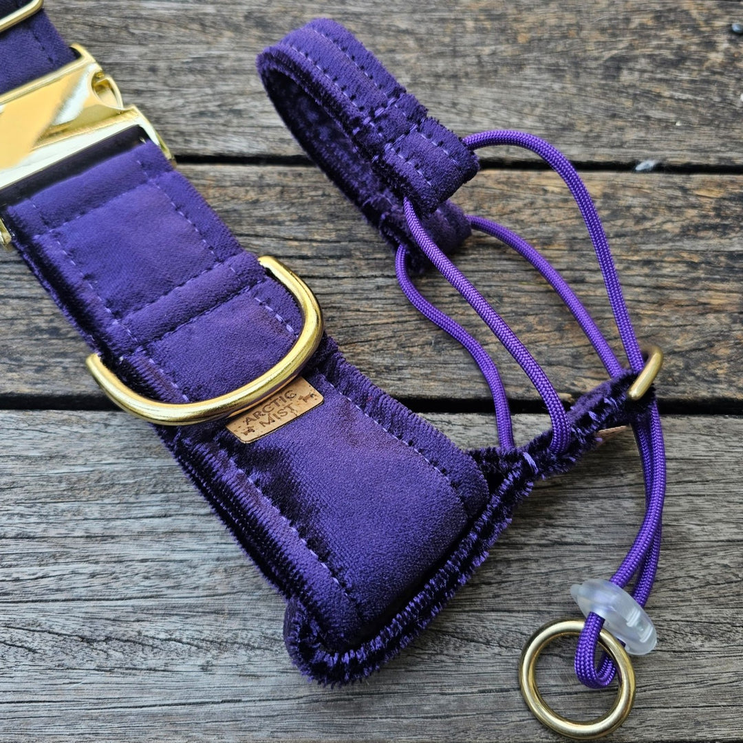 Velvet Attachment Rey Dark Purple Luxury Velvet Head Halter Attachment (one off sample ...