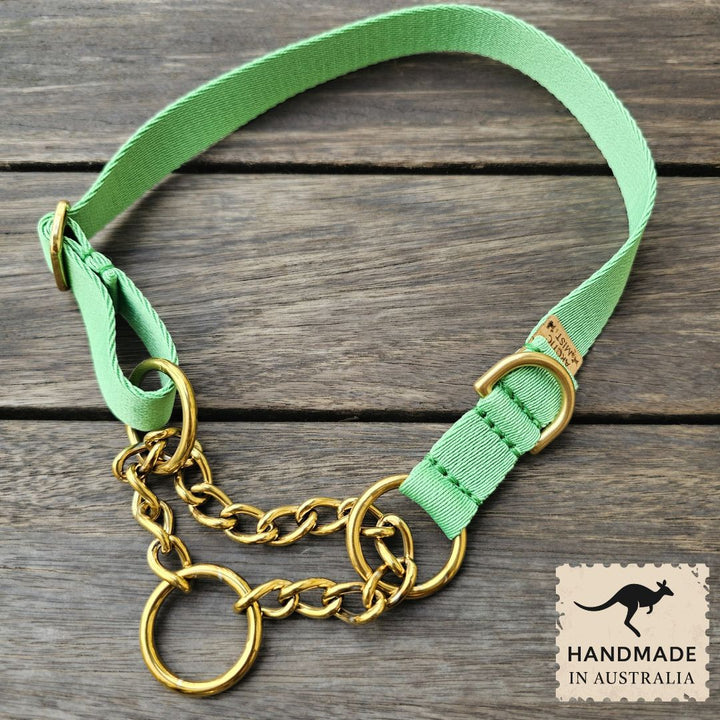 Emerald Green Adventure Chain Martingale Collar