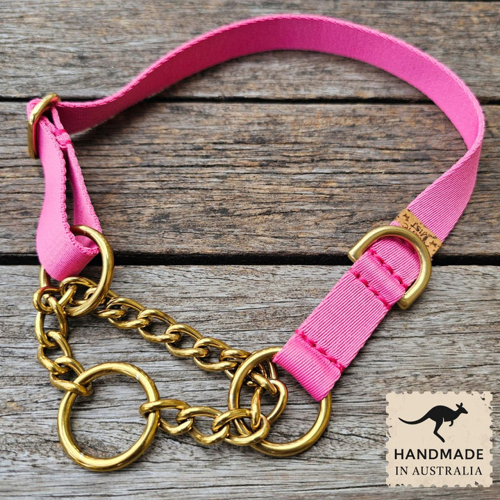 Berry Pink Adventure Chain Martingale Collar