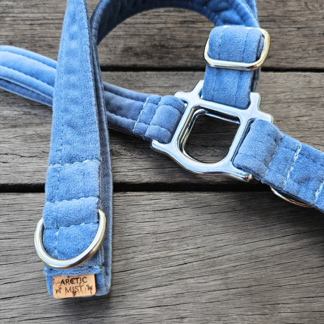 Storm Blue  Luxury Velvet Harness