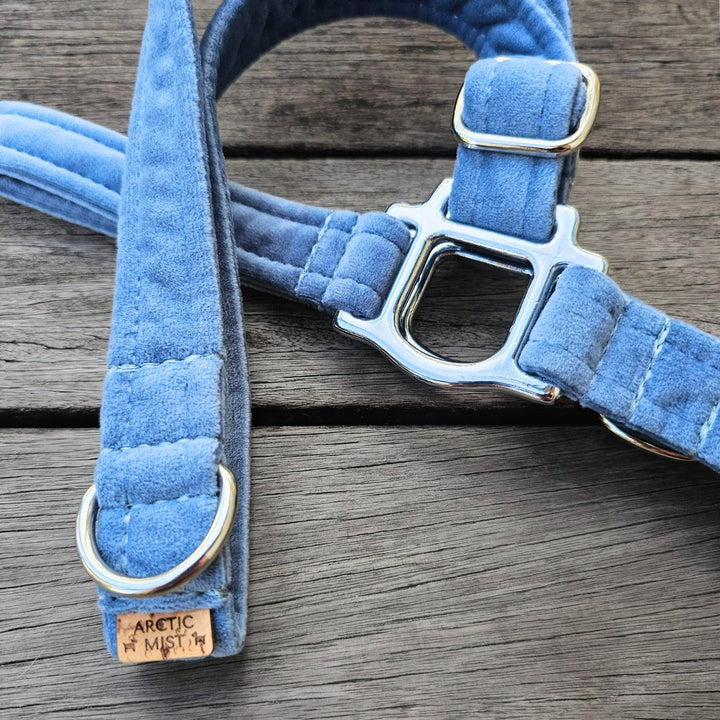 Storm Blue  Luxury Velvet Harness
