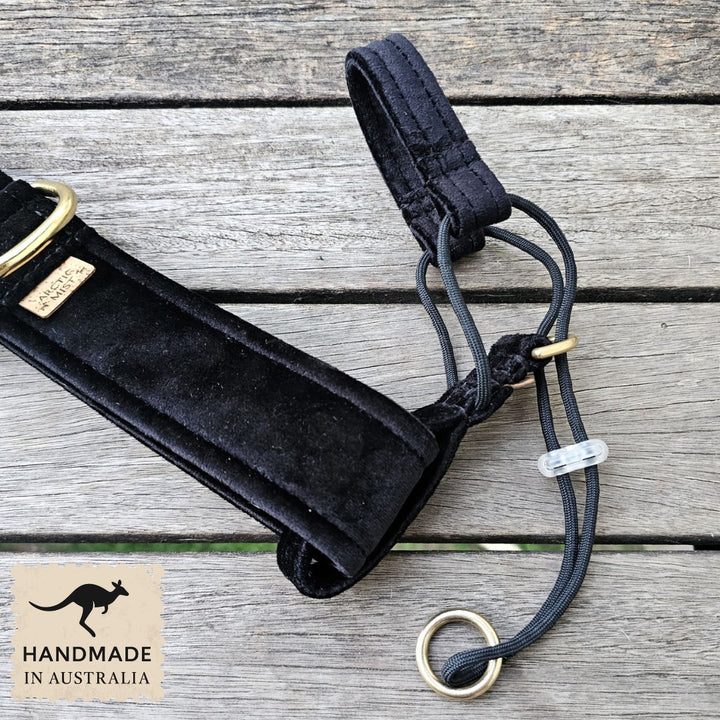 Black Luxury Velvet Head Halter Attachment