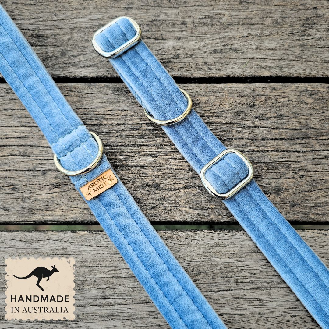 Storm Blue Luxury Velvet Slip Halter