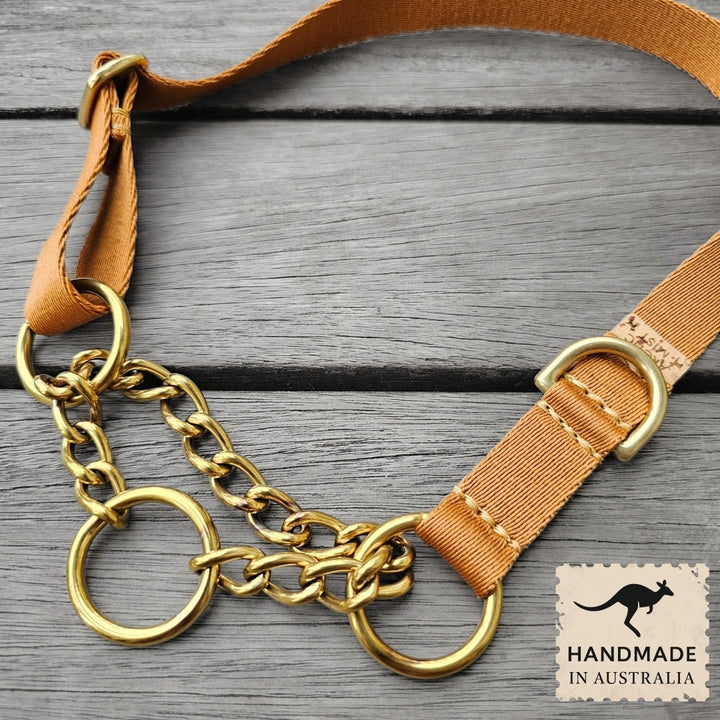 Caramel Latte Adventure Chain Martingale Collar