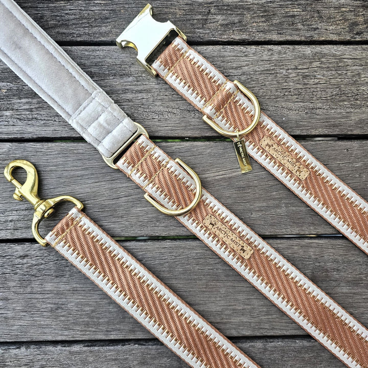 Caramel Latte St Tropez Statement dog lead polyester webbing