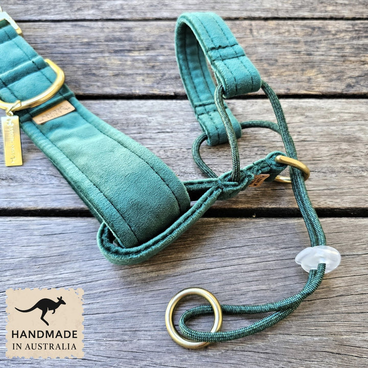Forest Green Luxury Velvet Head Halter Attachment
