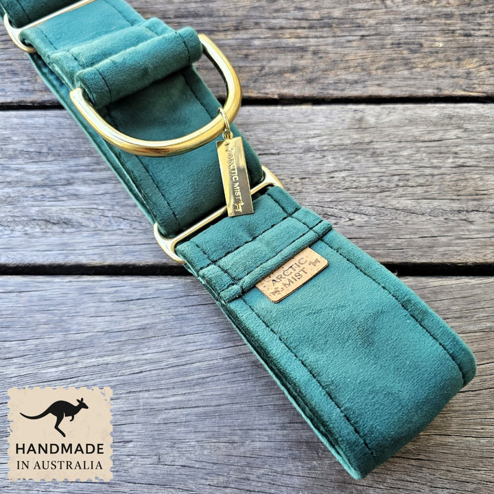 Forest Green Luxury Velvet Martingale Collar
