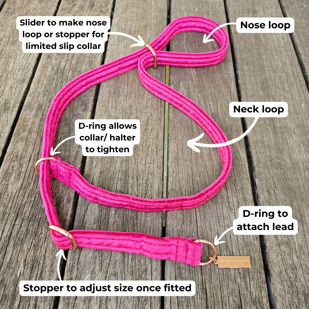 Green Luxury Velvet Slip Halter (old style)