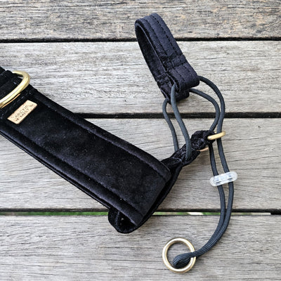 Black Luxury Velvet Head Halter Attachment