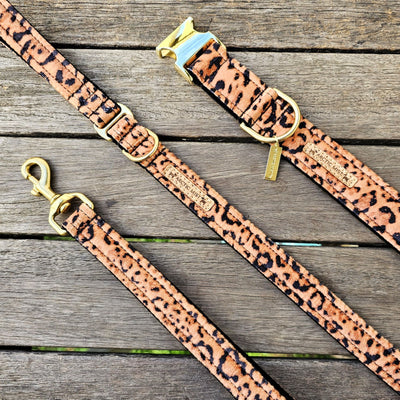 luxury leopard print velvet dog harness