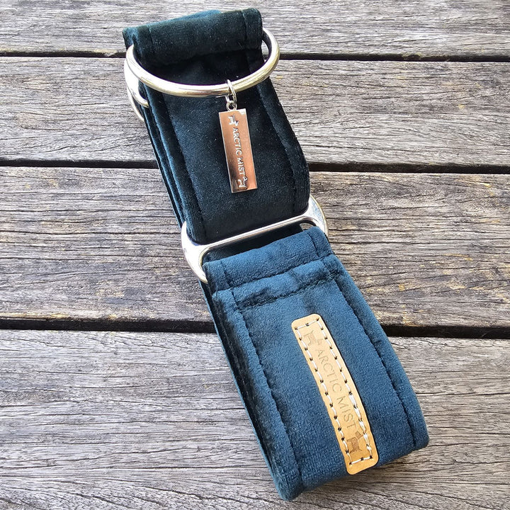 Green Luxury Velvet Martingale Collar