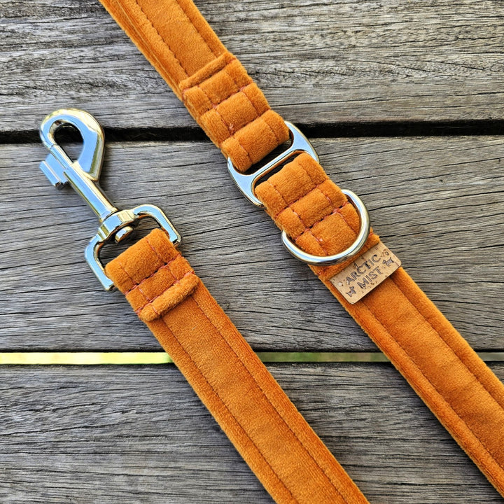 Burnt Orange Luxury Velvet Lead