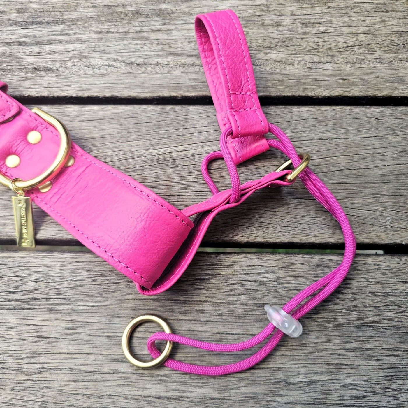 Hot Pink Luxury Kangaroo Leather Head Halter Attachment