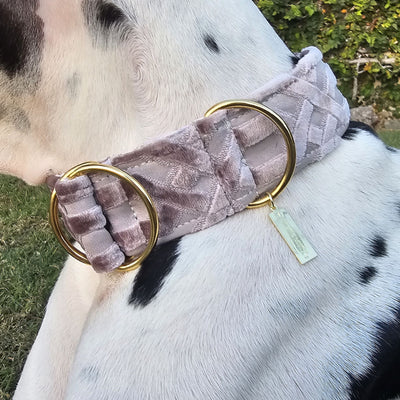 Pale Lavender Luxury Embossed Velvet Slip Collar