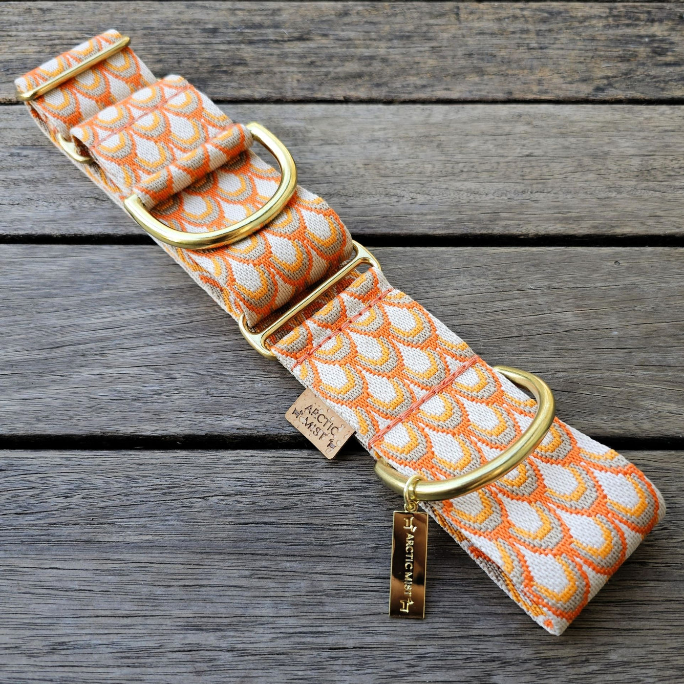 tangerine sunset orange dog martingale collar limited slip collar