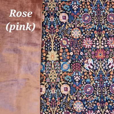 Rose (Pink) Turkish Velvet Bed- Medium