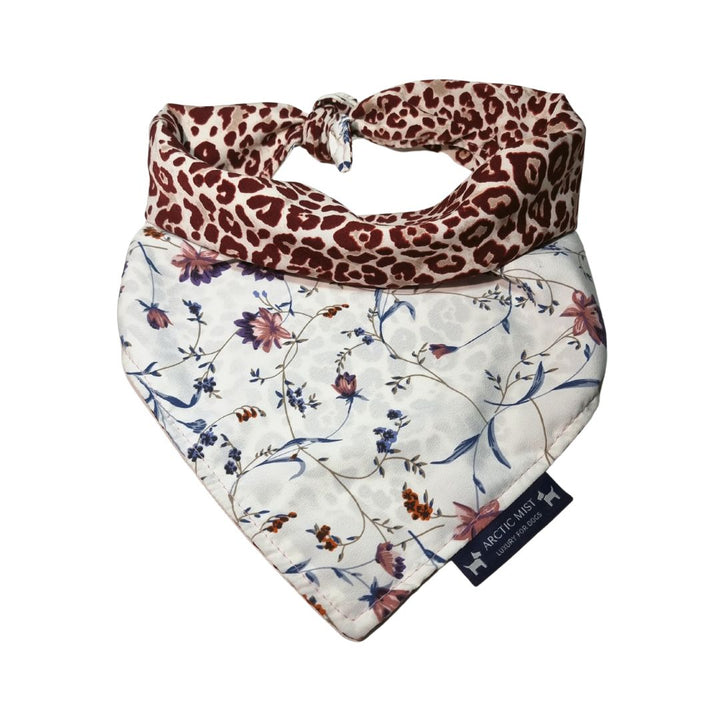 Floral Leopard Reversible Tie Up Bandana